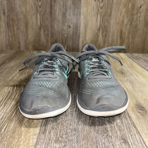Nike Flex Women's US Size 7.5 830751-013 Gray Aqua Blue Running Sneaker Shoes - Picture 3 of 12